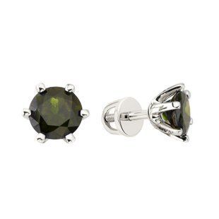 Сережки з кольоровим камінням 902-1284 №382 вага 1,97 проба 585 902-1284 фото