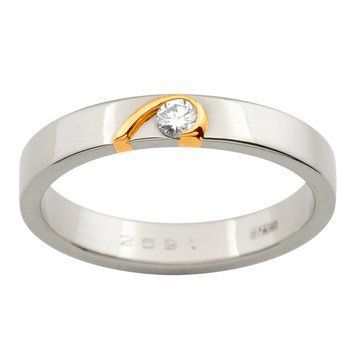 Каблучка з 1 діамантом 821-1051.10 №109 розмір 20,5 вага 5,78 проба 585 821-1051 фото