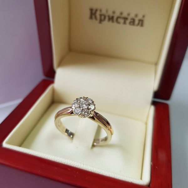 Каблучка з декількома діамантами 841-1613 №337 розмір 18,5 вага 4,05 проба 585 841-1613 фото